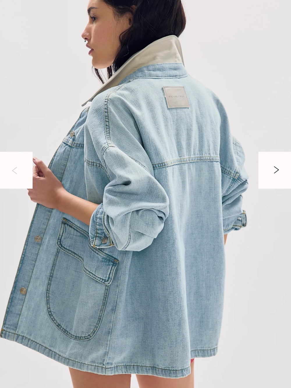 Free people lemon denim jacket